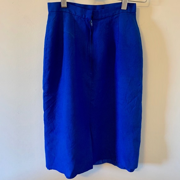 2/$18 VINTAGE / Royal blue / Pencil skirt - Picture 4 of 4